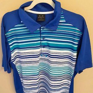 Oakley Blue Men's Large Hydrolix Polo Shirt